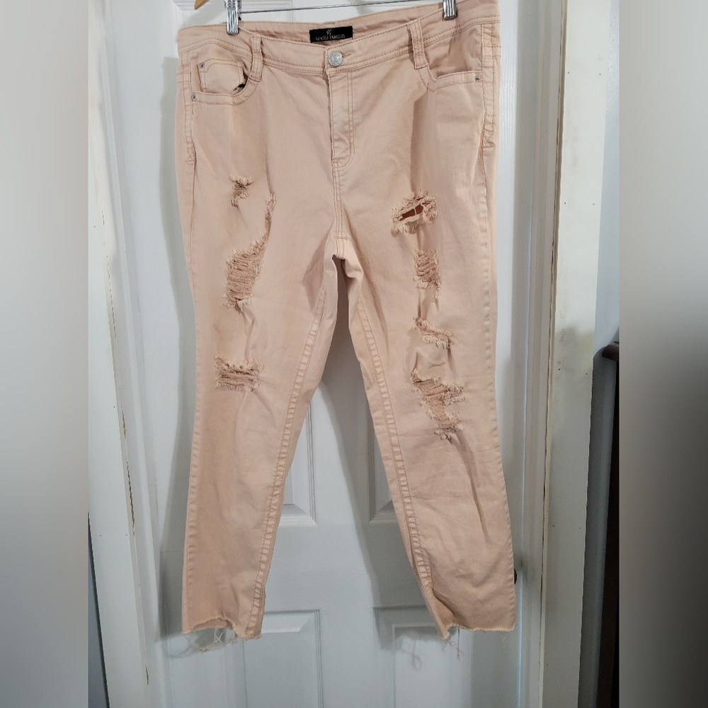 Distressed Light Pink Jeans